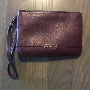 Purple/Burgundy Coach Wristlet